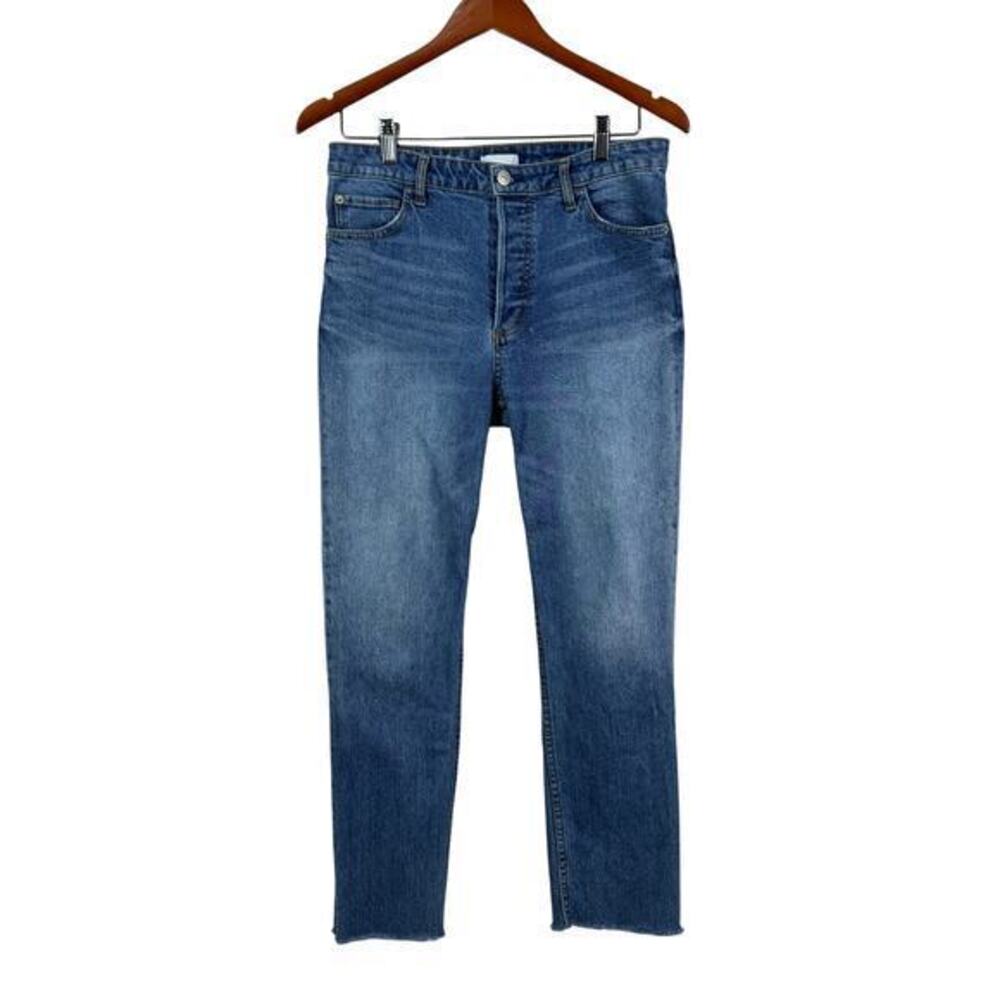 H&M Conscious Mom Cropped Raw Hem Jeans Size 8‎